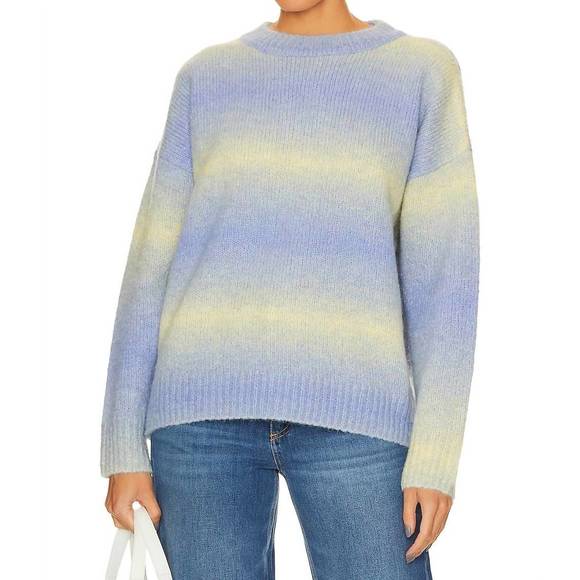 NEW RAG & BONE holly crew sweater in purple multi - Picture 1 of 4